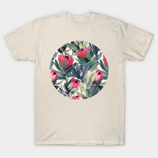 Painted Protea Pattern T-Shirt